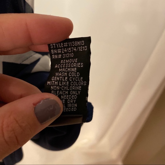 Blue and White Fit & Flare Dress (Junior's) - Picture 3 of 5